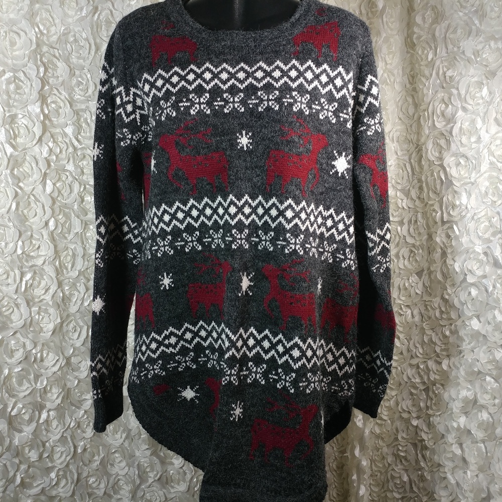 Sine Flow large sweater dress tunic deer winter